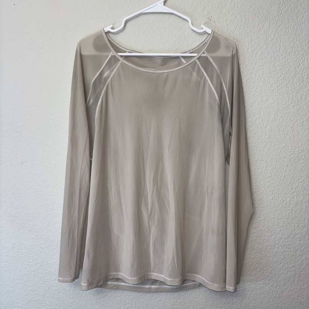 Lululemon If You're Lucky Long Sleeve Tee Il Size 10 Mesh Peach Variant